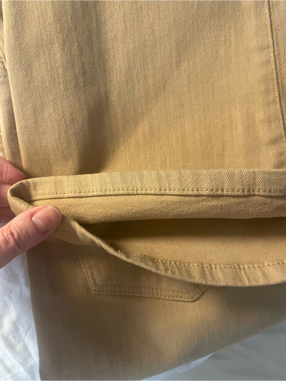 Frame tan colored kick flare cropped jean, size 28 - Picture 11 of 11
